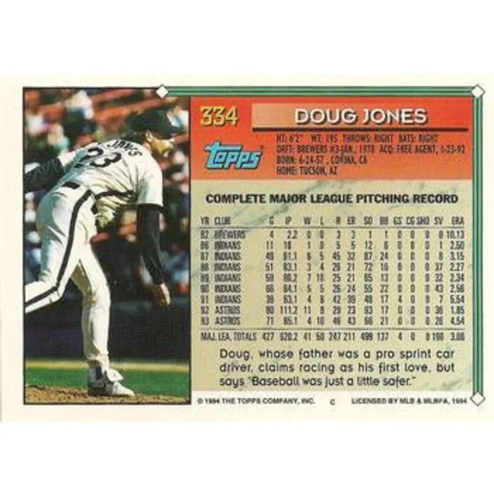 1994 Topps Doug Jones # 334 Houston Astros